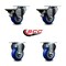 Service Caster 3'' Blue Poly Wheel Swivel Top Plate Caster Set with 2 Posi Brakes 2 Rigid, 4PK SCC-20S314-PPUB-BLUE-PLB-2-R-2 - alternate 6